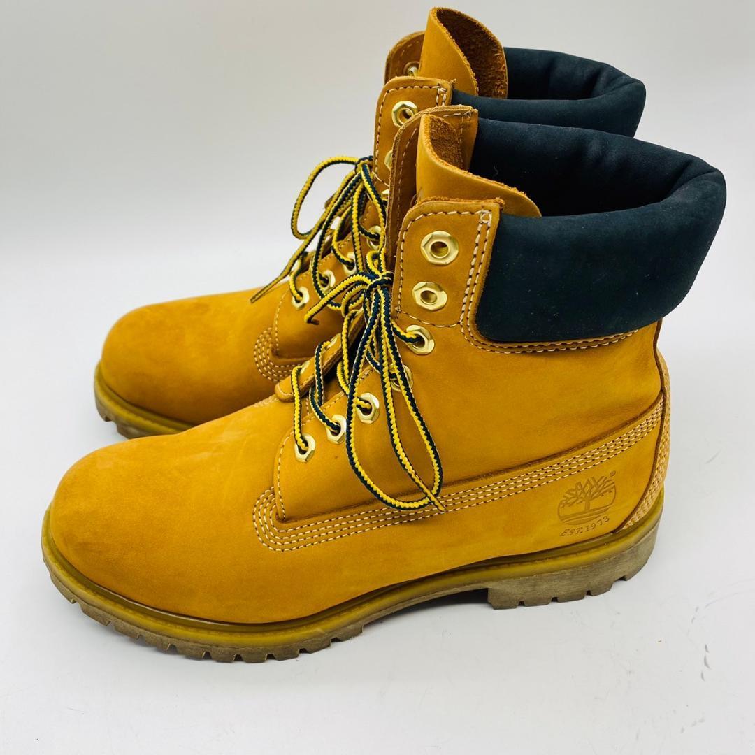 【美品 45周年】Timberland ティンバーランド 6インチ プレミアム イエローブーツ 7 25cm 圧着ソール ラギット ラバー コマンドソール_画像3