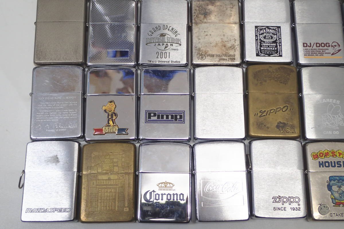 1円【ZIPPO】着火未確認 ジッポ オイルライター 40個セット タバコ 筆記体 イタリック 喫煙具 アクセサリー◆質屋の画像5