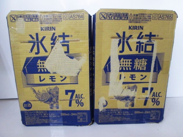 ■未使用②■キリン 氷結 無糖レモン ALC.7% 350ml・500ml 計48缶■ の画像1