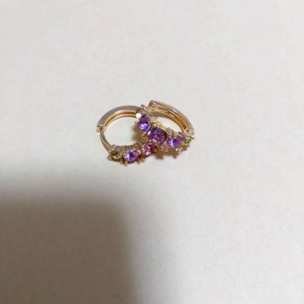 リングピアス フープピアス ピンクトパーズ 結婚式 ブライダルの画像5