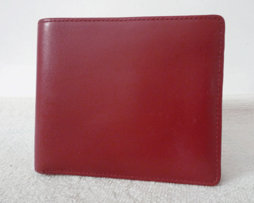  Barneys New York BARNEYS NEWYORK leather red red folding twice purse wallet men's 