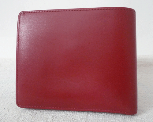  Barneys New York BARNEYS NEWYORK leather red red folding twice purse wallet men's 