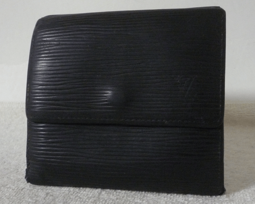 ルイ・ヴィトン LOUIS VUITTON エピ レザー 黒 三つ折り 財布 ウォレット レディースの画像1