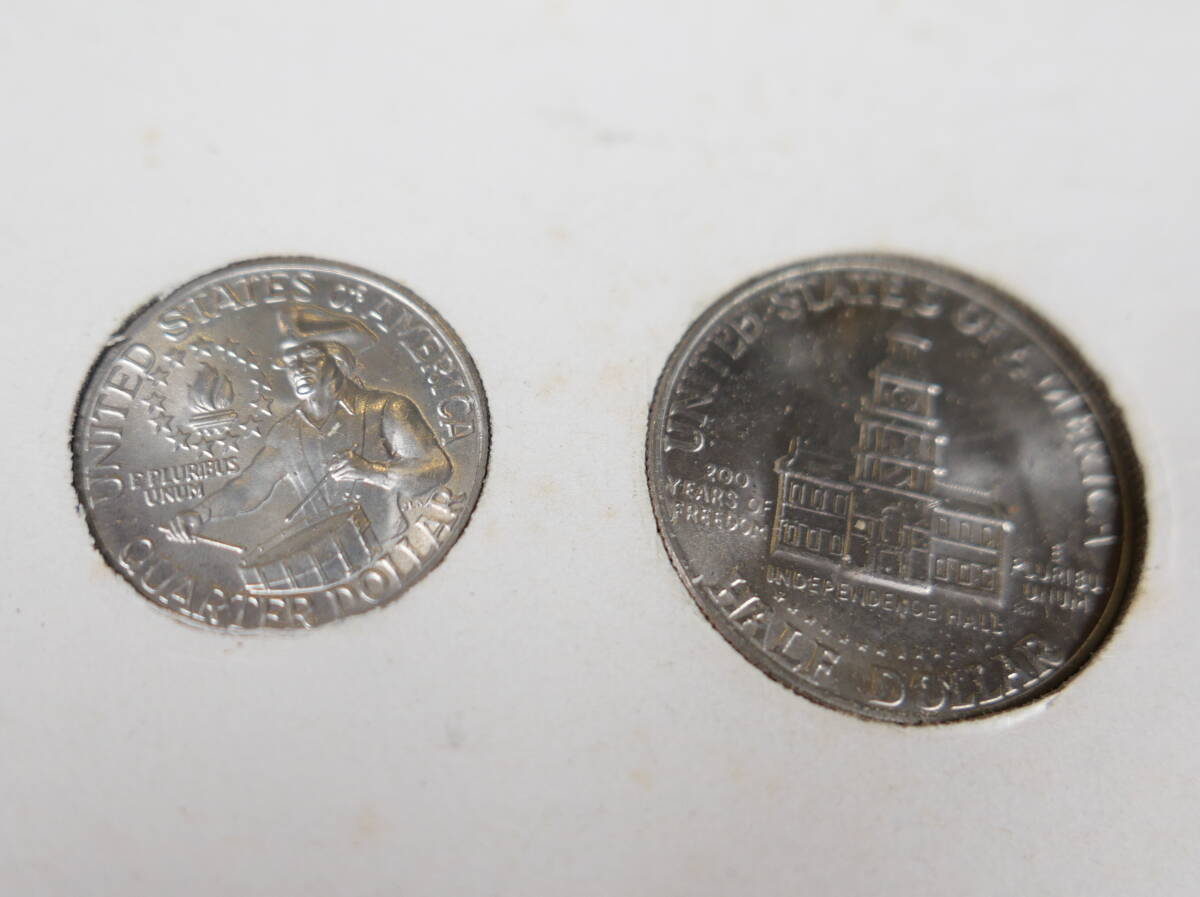 ★USA 1776-1976 アメリカ LIBERTY リバティー コイン 1ドル ハーフダラー クオーター 3種セット_画像6