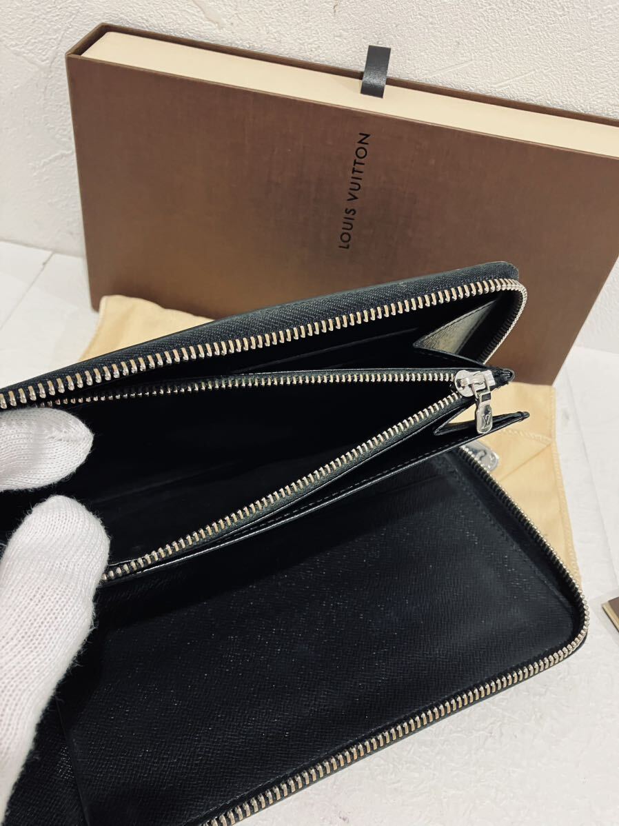 LOUIS VUITTON ★ 極上美品 ルイヴィトン エピ ノワール ジッピーウォレット ラウンドファスナー ジッピー 長財布 黒 ブラックの画像8