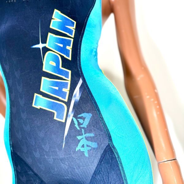 42スピード日本代表JAPANマーキング女子競泳水着S★FAST SKINアクアブレードうろこシリコン突起★ハーフスパッツオープンバック旧ミズノ製の画像6