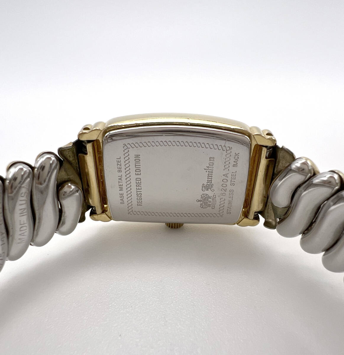 HAMILTON ハミルトン 6200A クォーツ ゴールドカラー スモセコ レディース腕時計 ジャンクの画像6