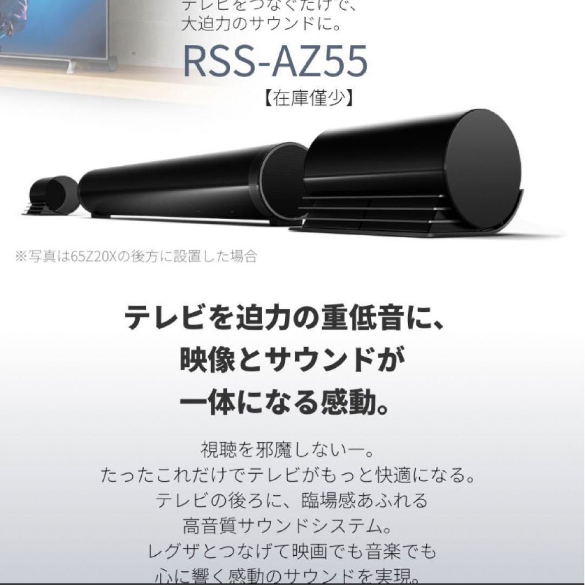 【良品】レグザ　東芝 スピーカー REGZAサウンドシステム RSS-AZ55