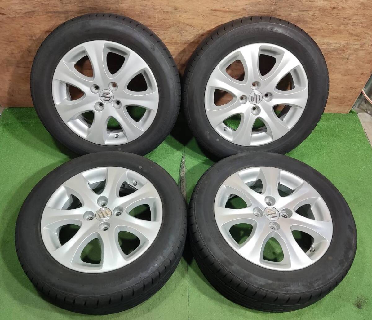 【SUZUKI スイフト 純正】185/60R15 BRIDGESTONE NEXTRY【2022年】15X5.5J ET45 4H/100 4本セット！_画像1