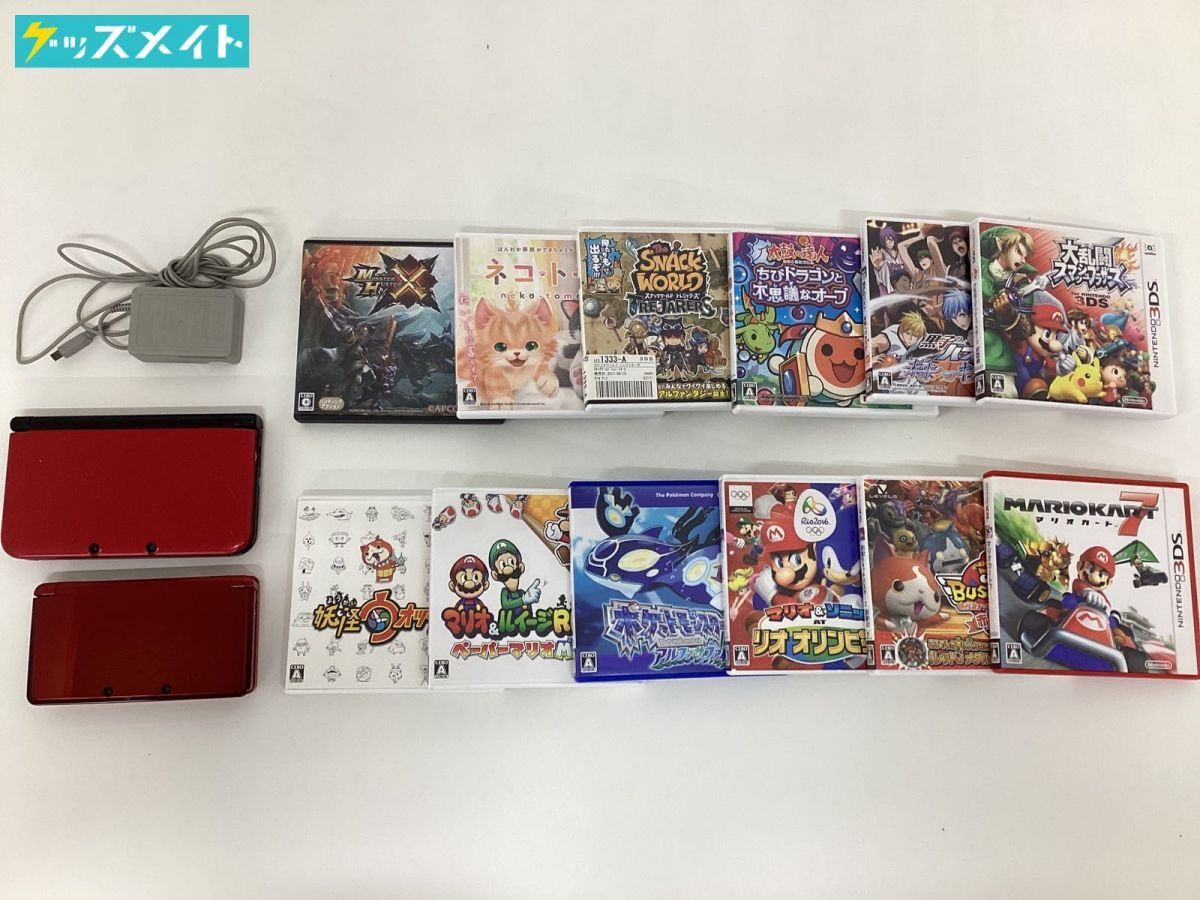 【ジャンク/現状】Nintendo3DS 3DSLL 本体・ソフト まとめ売り マリオカート7 妖怪ウォッチ マリオ＆ルイージRPG 他_画像1