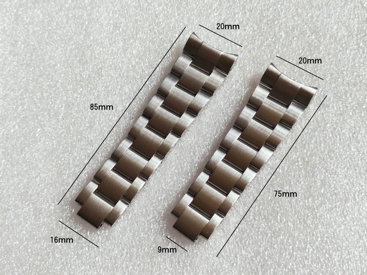 【新品】 ステンレス時計ベルト シルバー 2本セット 時計パーツの画像6