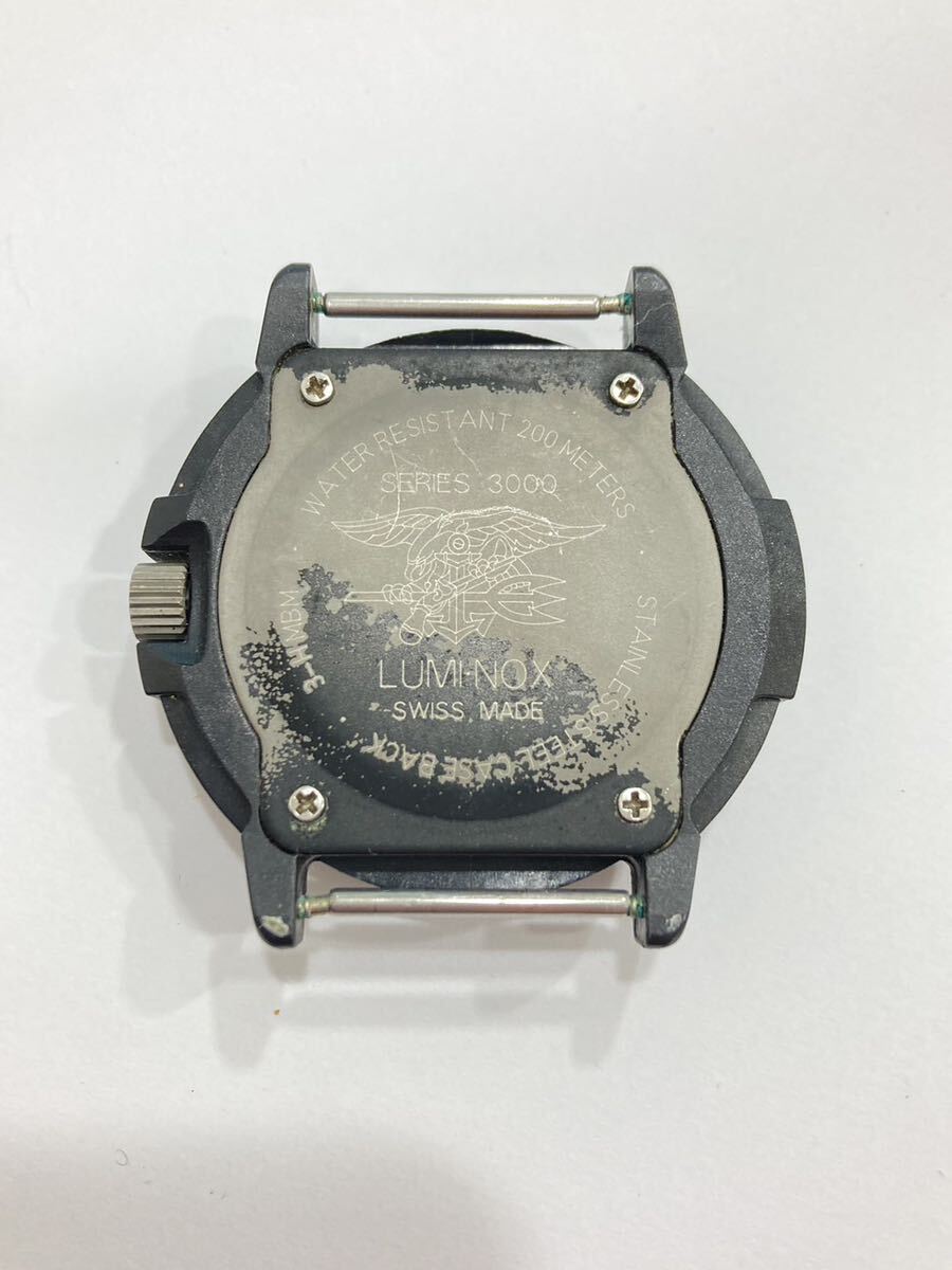 1円〜 稼働品 LUMINOX ルミノックス NAVY SEALS シリーズ 3000 デイト メンズ 腕時計 黒文字盤 ブラックの画像7