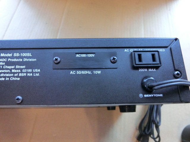  electrification verification only *ADC graphic equalizer SS-100SL*STEREO FREQUENCY EQUALIZER