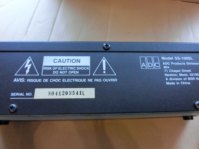  electrification verification only *ADC graphic equalizer SS-100SL*STEREO FREQUENCY EQUALIZER