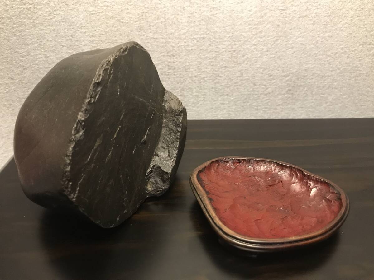 [ Yoshida . камень .. love камень ] подлинный чёрный бог . старый . камень . камень камень суйсеки оценка камень камень суйсеки экспонирование . тоже!