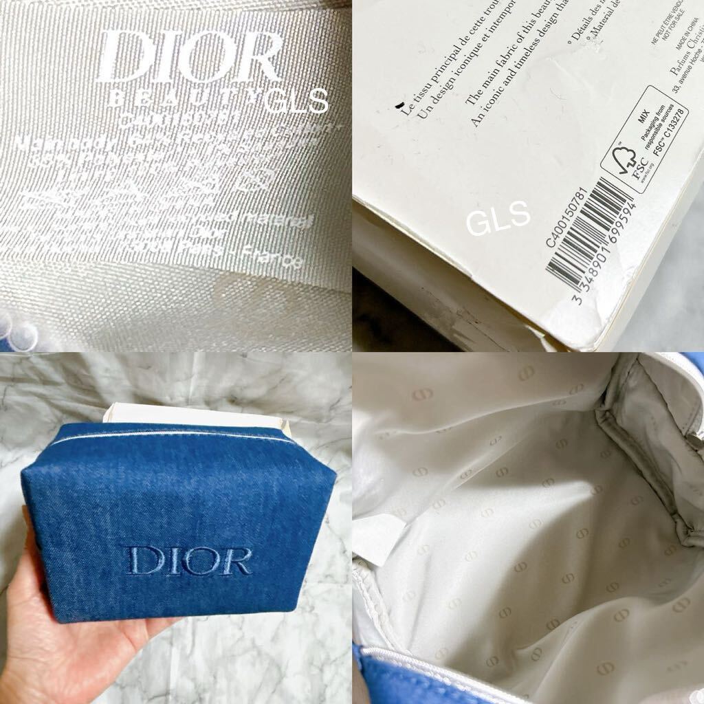 レア 新品本物 christian dior デニム ポーチ 横長 スクエア レア 新品本物 christian dior デニム ポーチ 横長 スクエア