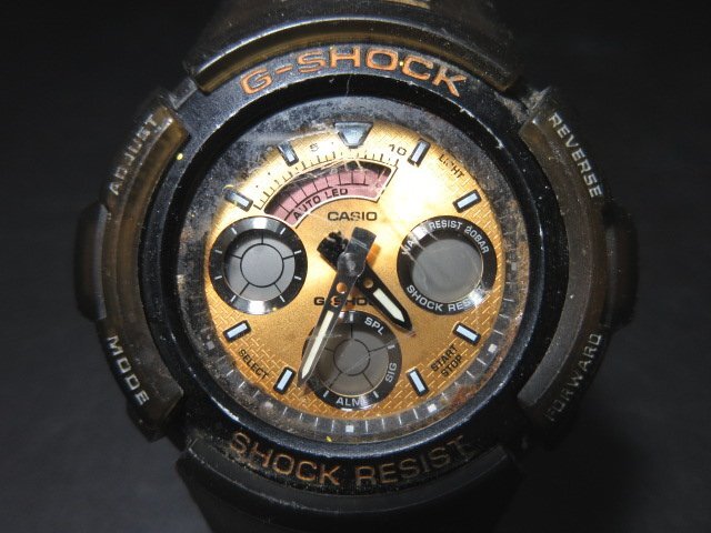 XB487◇カシオ G-SHOCK X-treme 900゜ラバコレ 他 クォーツ メンズ腕時計 AW-590BL AW-591TM DW-004 DW-6697 ケース付 / 計4点 / 現状渡し_画像3