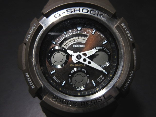 XB487◇カシオ G-SHOCK X-treme 900゜ラバコレ 他 クォーツ メンズ腕時計 AW-590BL AW-591TM DW-004 DW-6697 ケース付 / 計4点 / 現状渡し_画像2