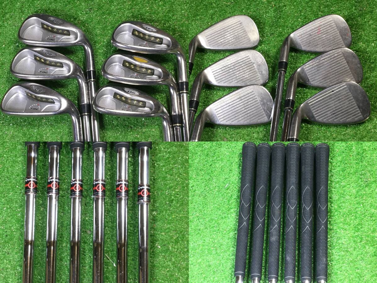 hvc-153 中古 テーラーメイド/TaylorMade M6/RBZ/rac OS、キャロウェイ/X-FORGED等 13本 フルセット バッグ付きの画像5