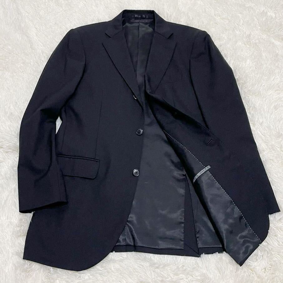 PASHU by SHIN HOSOKAWA パシュー バイ シン ホソカワ メンズスーツ セットアップ YA7 XL LL 黒 ブラック シングル 段返り メンズの画像2