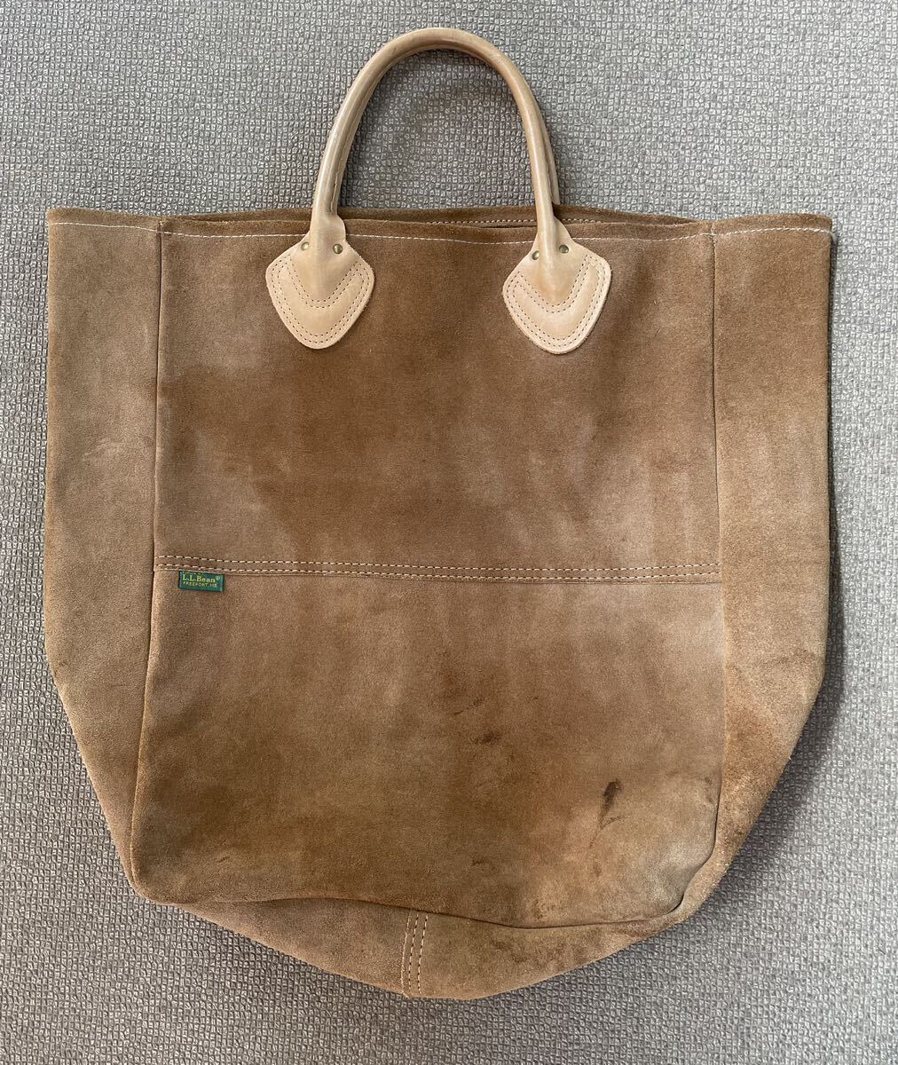 エルエルビーン スエードトートバッグ 80年代 デラックス L.L.bean レア レザートートの画像1