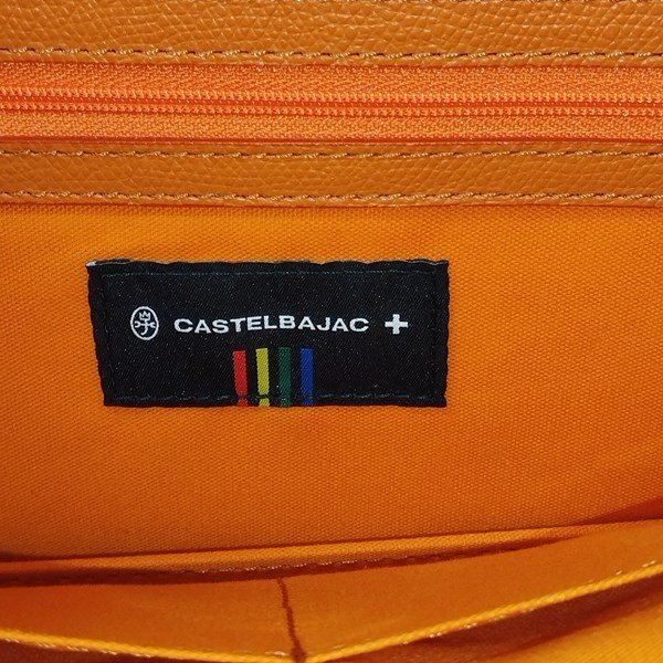 N583c [人気] CASTELBAJAC カステルバジャック CARNET オレンジ 2WAY トートバッグ ショルダーバッグ レザー | ファッション小物 Gの画像5