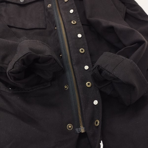 N351 [人気] PUNKDRUNKERS パンクドランカーズ フィールドジャケット XL ブラック 刺繍 ワッペン 綿100% | K★の画像5