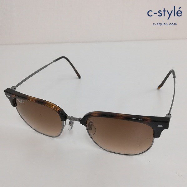 N666a [人気] Ray-Ban レイバン サングラス 51□20 ブラウン系 べっ甲柄 RB4416 NEWCLUBMASTER 710/51 | ファッション小物 Gの画像1