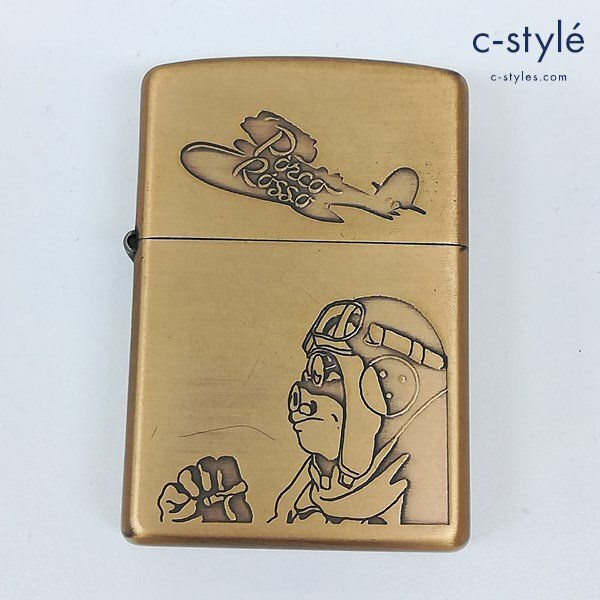 B841a [人気] ZIPPO ジッポー 紅の豚 2003 オイルライター ゴールド ジブリ 喫煙具 煙草 タバコ | その他 Pの画像1