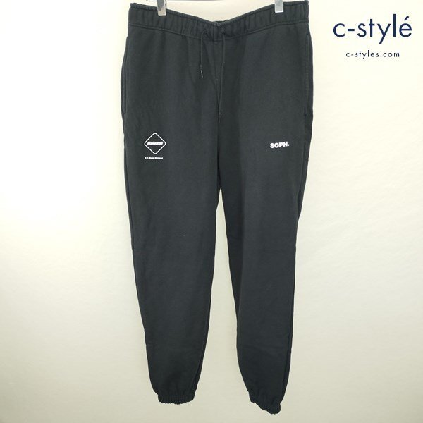 E567b [人気] F.C.Real Bristol 22SS EMBLEM SWEAT PANTS スウェットパンツ M ブラック FCRB-220058 | ボトムス Nの画像1