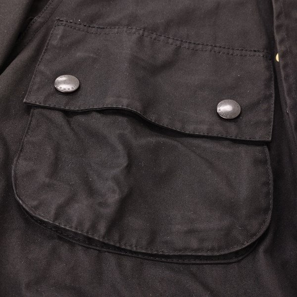 O037b [人気] Barbour バブアー NATO INTERNATIONAL JACKET 38 ブラック ジップアップ MWX1525BK51 | アウター Gの画像9