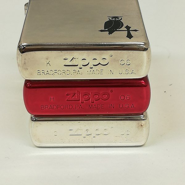 B869a [セット] ZIPPO ジッポー オイルライター フクロウ 数字 2006 他 喫煙具 煙草 タバコ 計3点 | その他 P_画像5