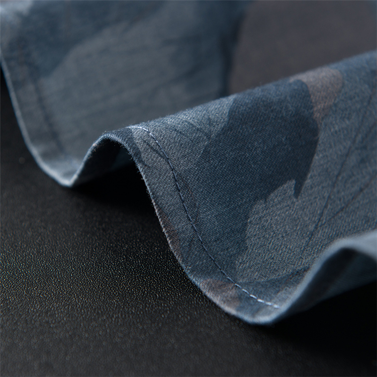 C2101-3XL■ダークブルー 花柄/高品質 新品DCKMANY 竹繊維 メンズ 半袖 シャツ ノーアイロン 冷感 ファッション トップス カジュアル 夏の画像9