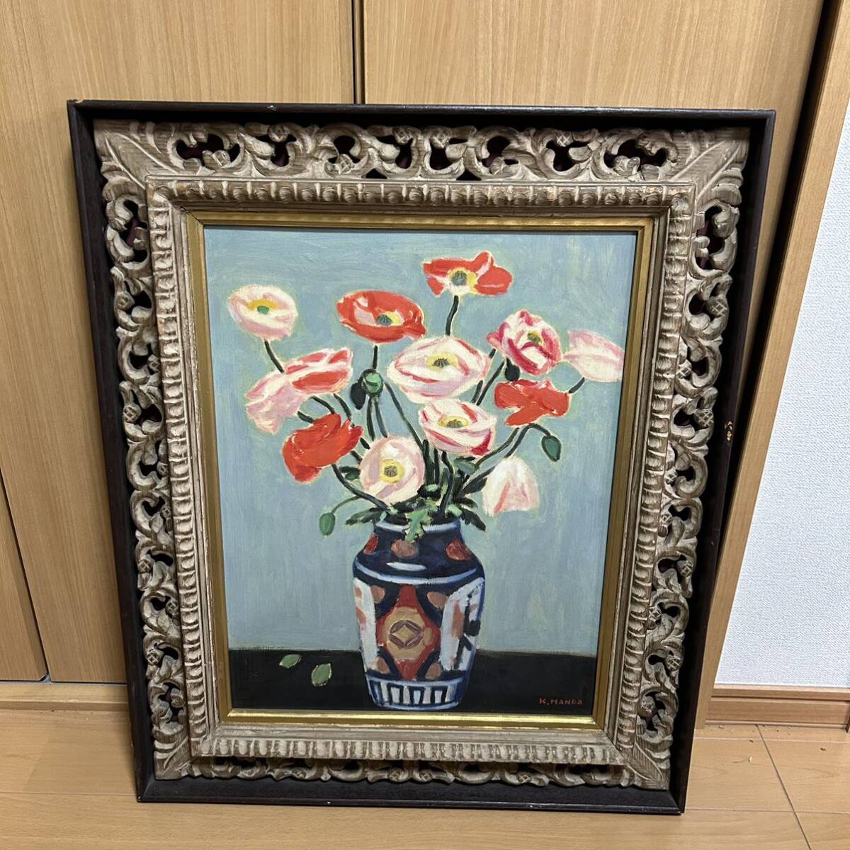 昭和レトロ K-Yoshi 油彩画 風景画 雪山図 秋冬 アート 絵画