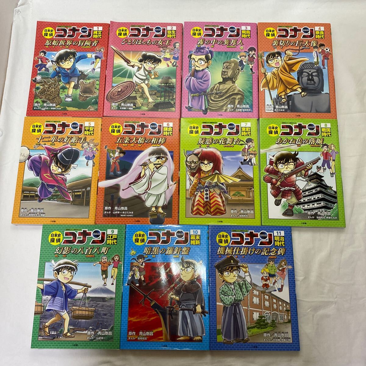  Detective Conan история ... история Японии .. Conan 1~11 итого 11 шт. старая книга весь не комплект Shogakukan Inc. 