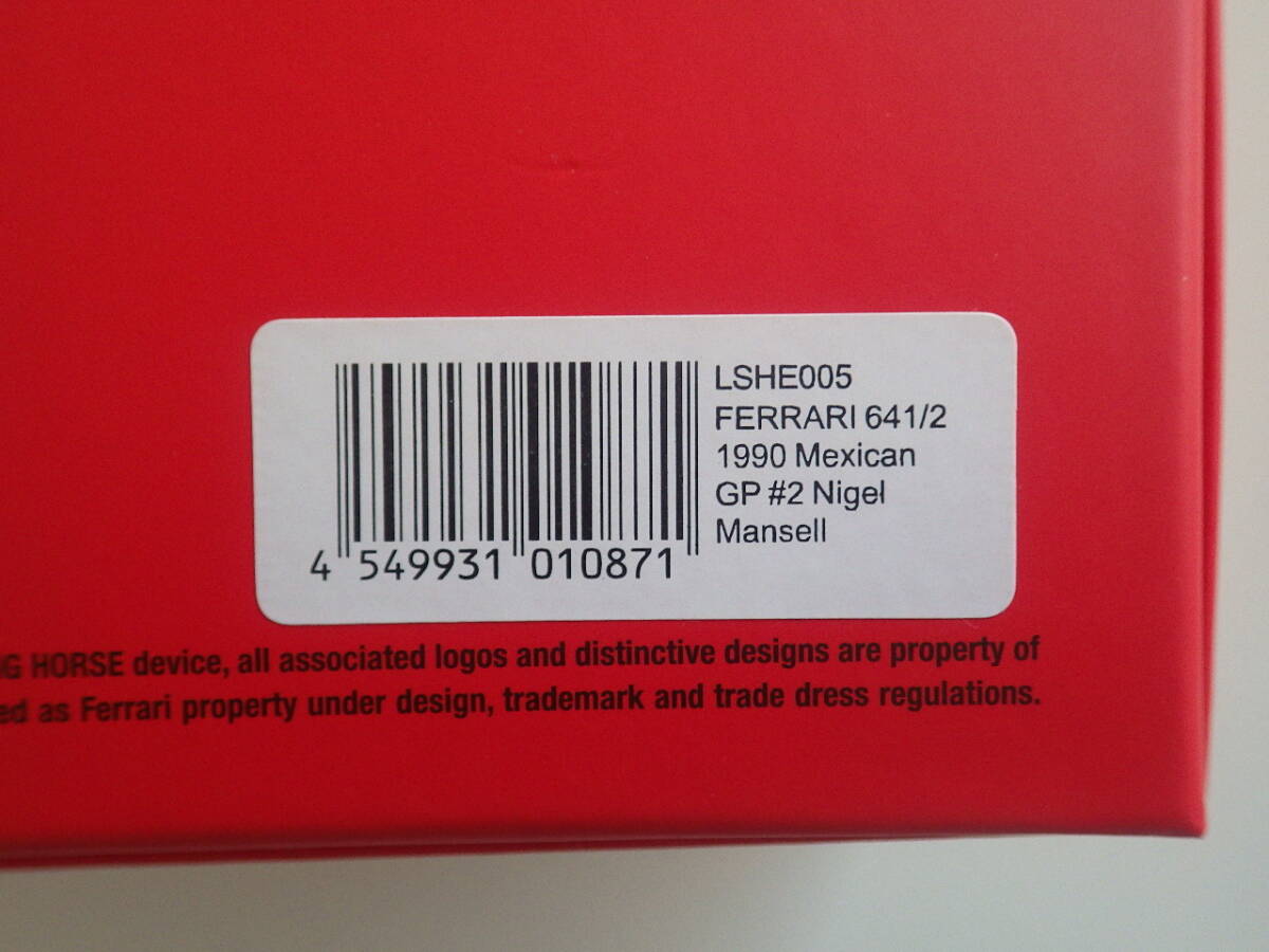【送料無料】1/43 ユーロスポーツ特注（ルックスマート） Ferrari 641/2 #2 メキシコGP 1990 N.マンセル（社外デカール貼付済）