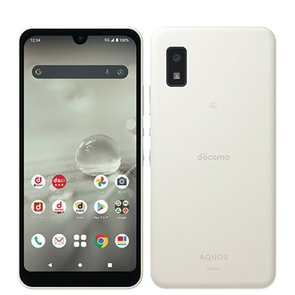 バッテリー80%以上 美品 SH-51C AQUOS wish2 ホワイト 中古 SIMフリー SIMロック解除済