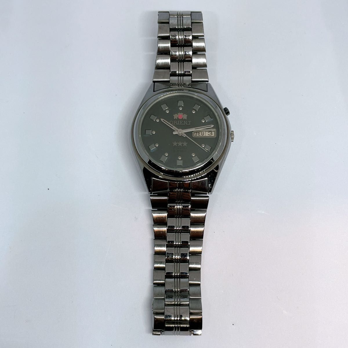 《希少》Orient CRYSTAL 腕時計 ブラック 自動巻き 機械式 メタル