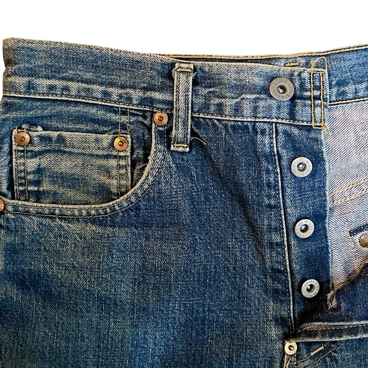 【レア】LEVI'S リーバイス 90s 702XX 140周年 日本製 W30　トップボタン　復刻モデル　BIG-E赤タブ