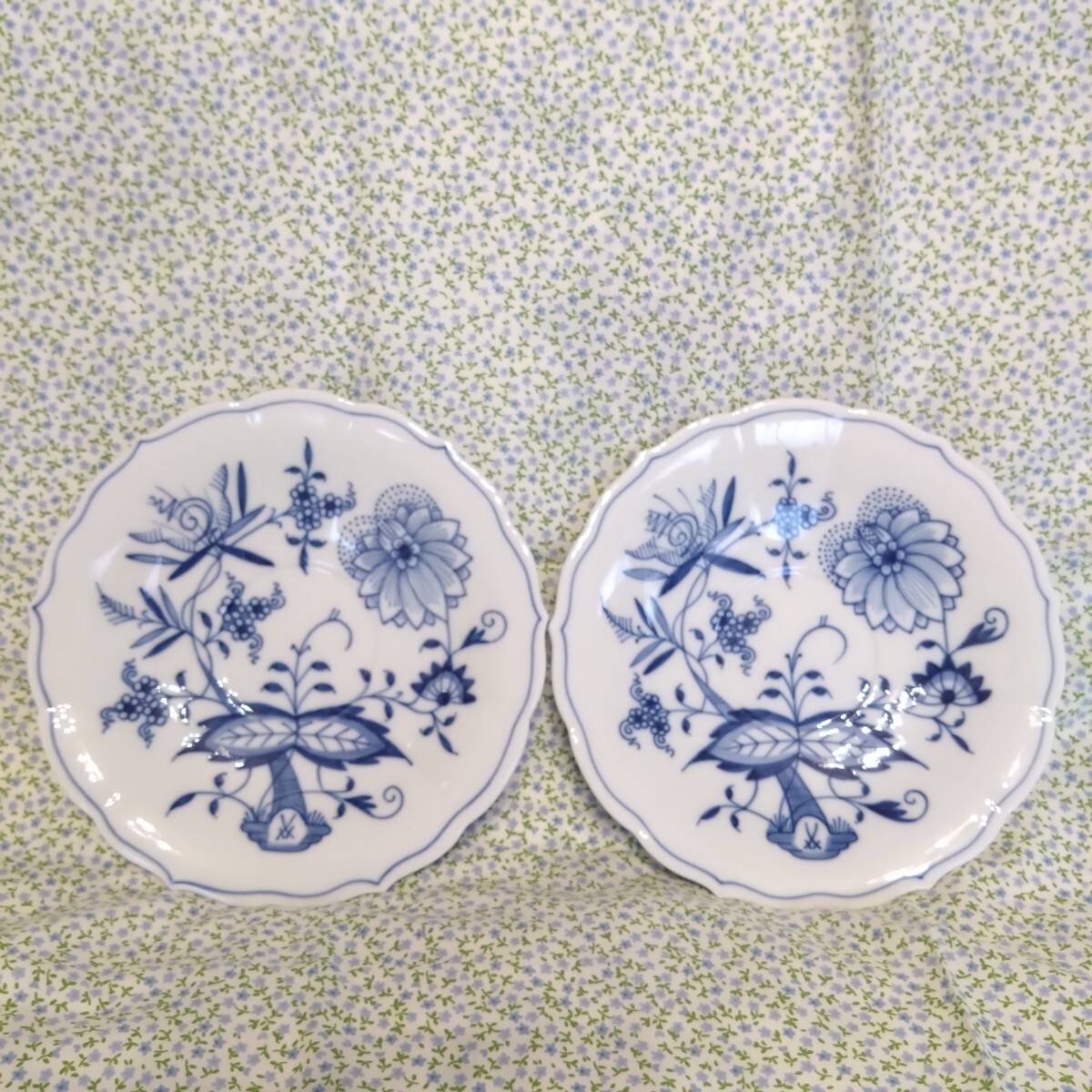 Meissen マイセン ブルーオニオン 食器 洋食器 ティーカップ＆ソーサー ペア ２客セットの画像6