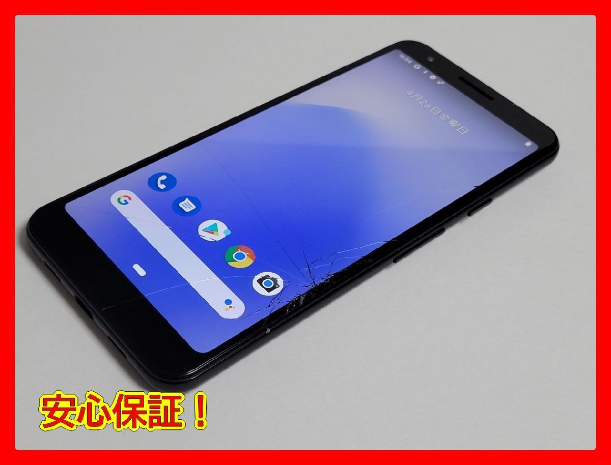 　★【38710WM】 ジャンク SoftBank Google Pixel 3a 64GB ジャストブラック SIMロック解除済 1円 ! 1スタ !_画像1