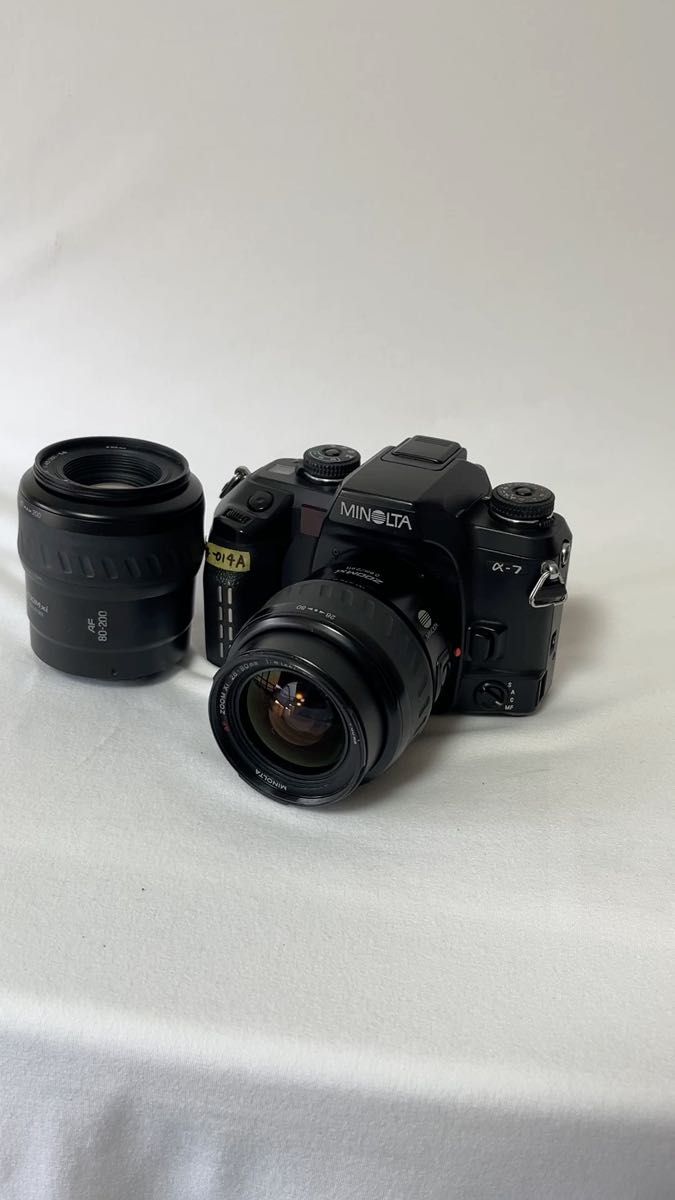 ★☆24-014A【動作・美品】ミノルタMINOLTA α-７&標準、望遠レンズ２本☆