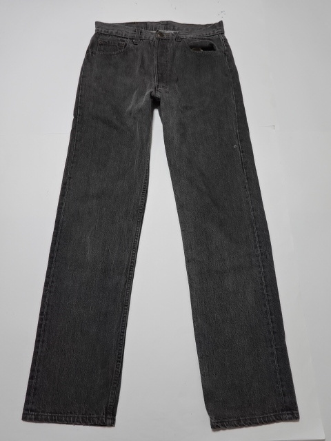 ■0413■MADE IN USA アメリカ製 リーバイス LEVIS ブラックデニム W33 ボタンフライ●_画像1