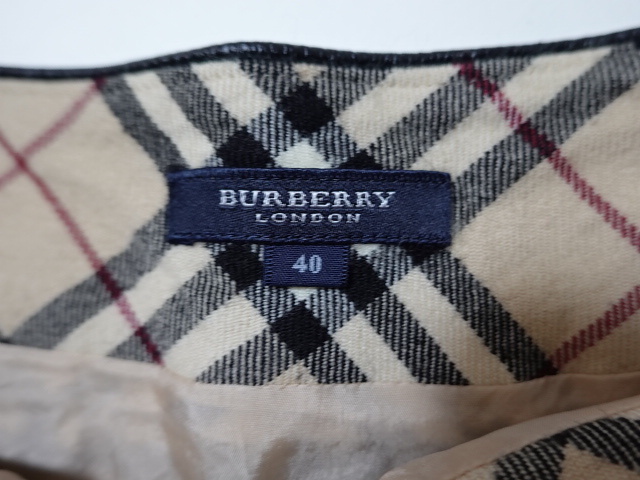 ■0415■バーバリー BURBERRY LONDON スカート 40 三陽商会 ノバチェック柄●_画像2