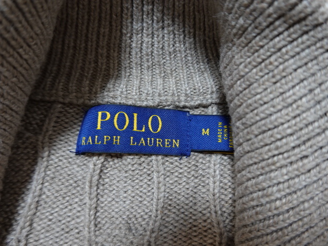 ■0422■ポロ ラルフローレン POLO RALPH LAUREN セーター ケーブルコットンニット M ●_画像2