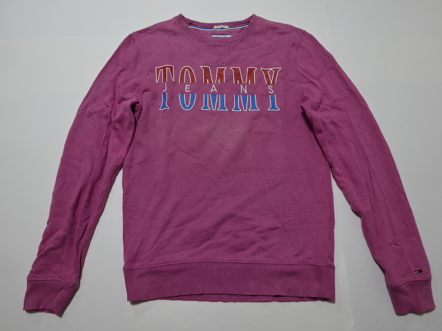 ■0429■TOMMY JEANS トミーヒルフィガー TOMMY HILFIGER トレーナー S ●_画像1