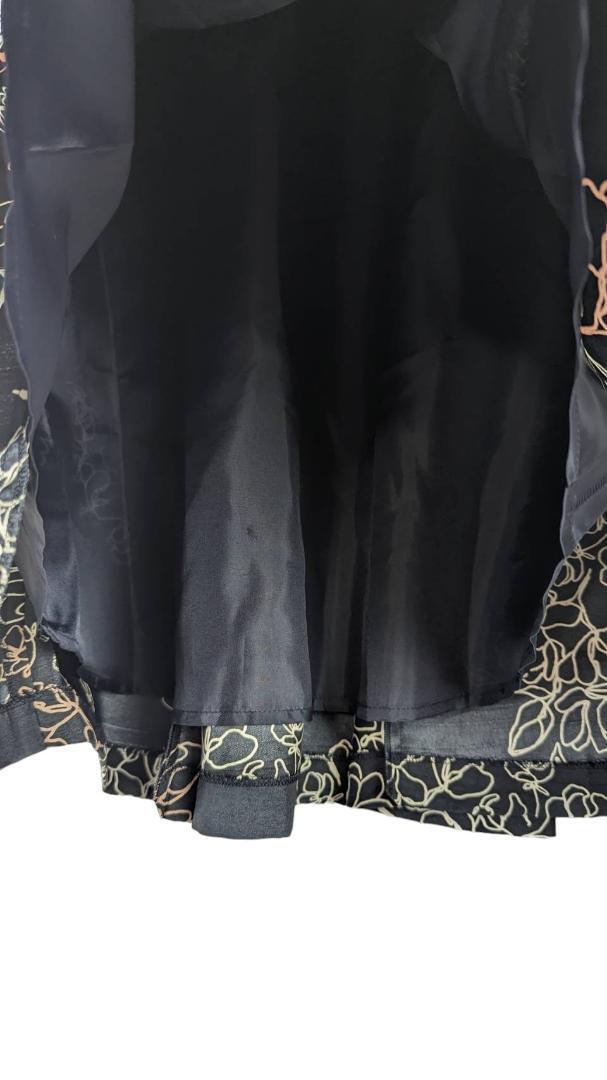 美品】トゥービーシック TO BE CHIC フラワー プリント ひざ丈 美品】トゥービーシック TO BE CHIC フラワー プリント ひざ丈