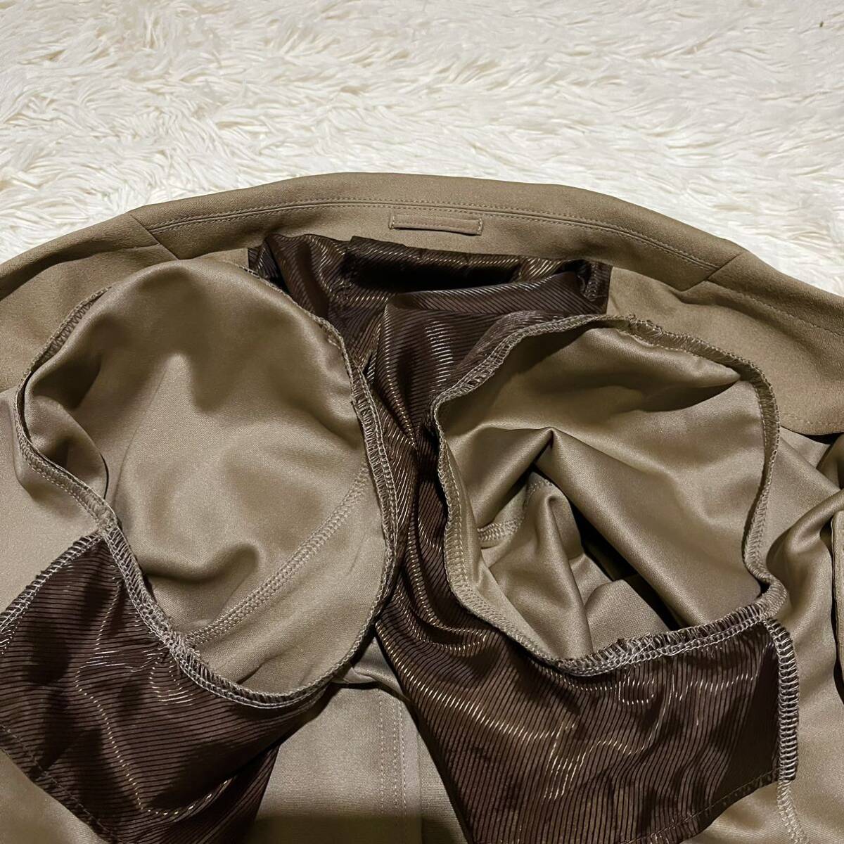 【小粋なおしゃれ】ビーノ BENOセットアップ 上下 ジャケット パンツ カジュアル シングルベージュ Ｌ メンズ ストレッチ 伸縮の画像6