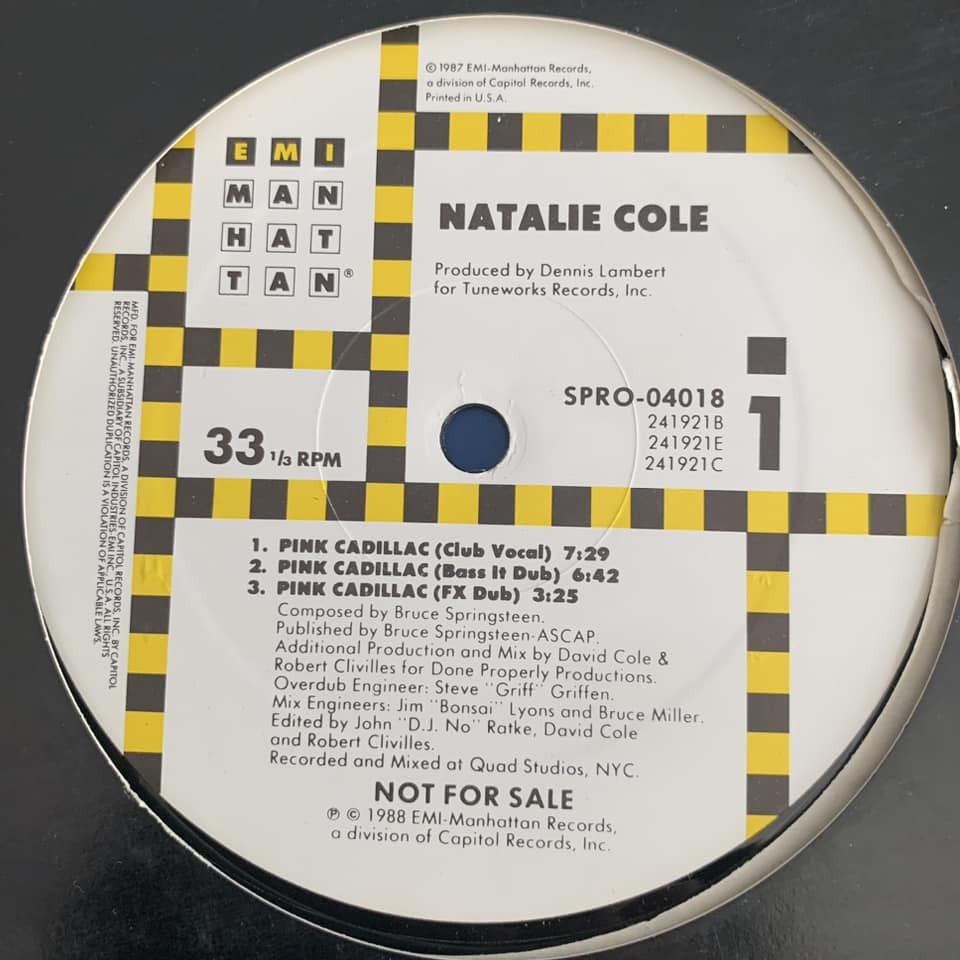 ◆ Natalie Cole - Pink Cadillac (Club Vocal) ◆12inch US盤 PROMO DISCOヒット!!_画像1