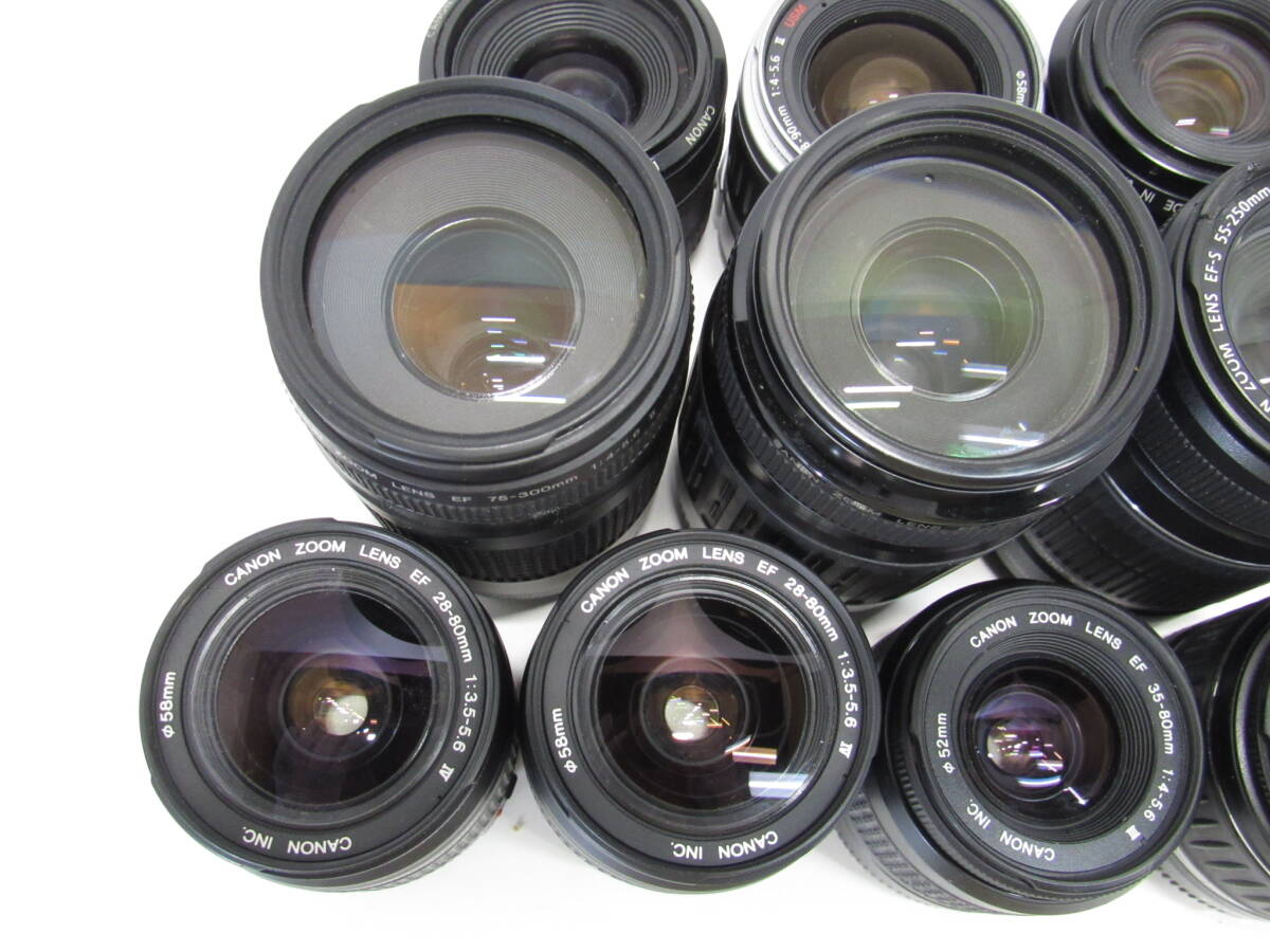 T-1411[同梱不可] Canon AFレンズ 10点まとめセット EF ウルトラソニック 28-90mm 35-80mm 75-300mm 他 キャノン フィルムカメラ ジャンクの画像3